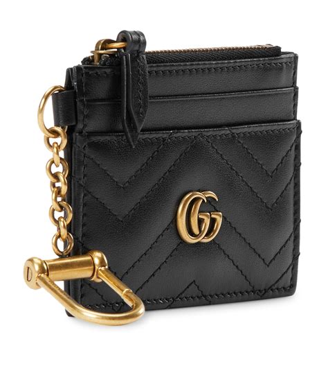 gucci card holder for women|Gucci card holder with keychain.